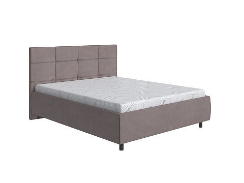 Кровать с мягким изголовьем New Life - Кровать в стиле минимализм с декоративной строчкой