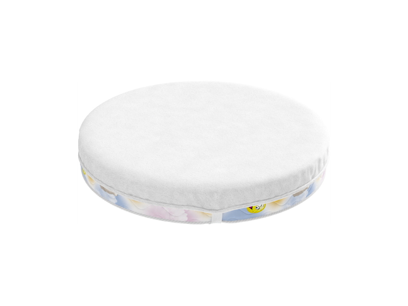 Защитный чехол Round Junior Natural 76x76  Ткань Save - Чехол для круглого матраса с хлопковым покрытием снаружи и влагонепроницаемым покрытием внутри.